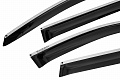 Дефлекторы на окна, брендированные с хром полосой для EXEED TXL (M32/M32TFL)